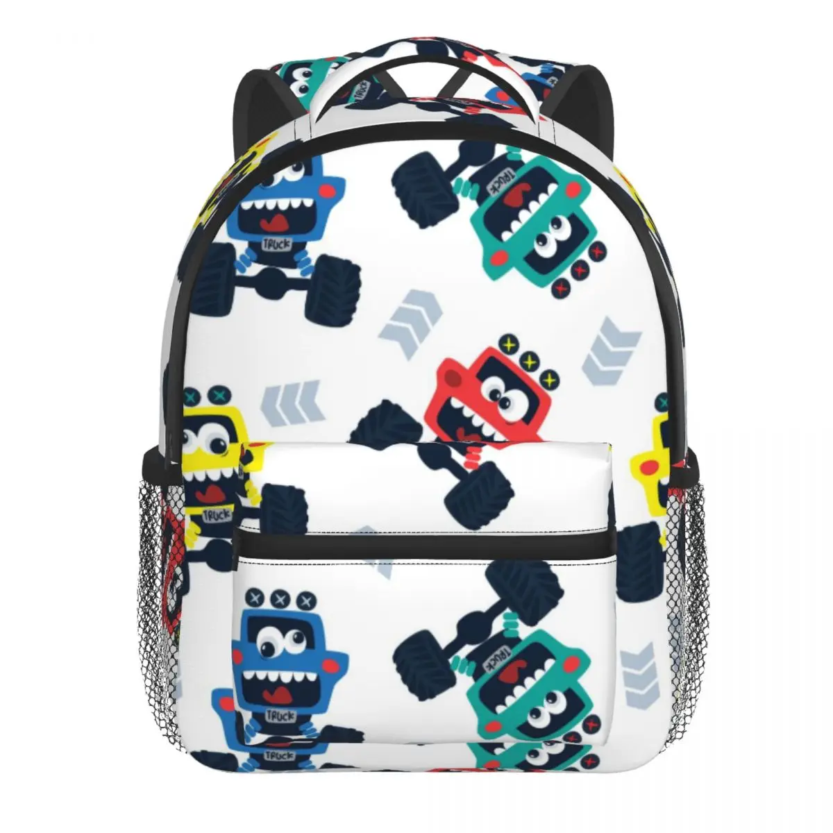 Funny Cartoon Cute Monster Trucks Kids Backpack Toddler School Bag Kindergarten Mochila for Boys Girls 2-5 Years