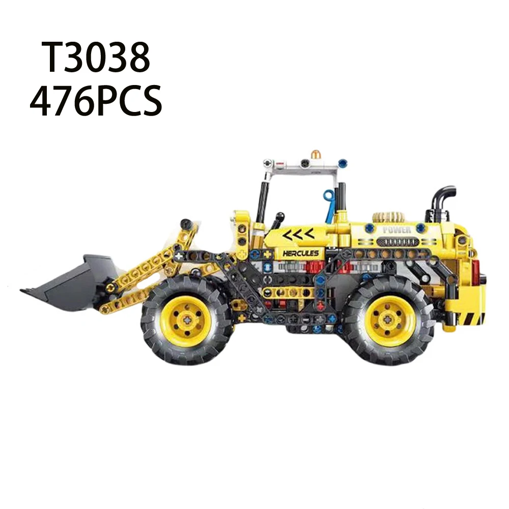 

High-tech Pull Back Engineering Car Front End Loader Hercules Moc Bricks Technical Model Building Blocks Toys T3038 476PCS