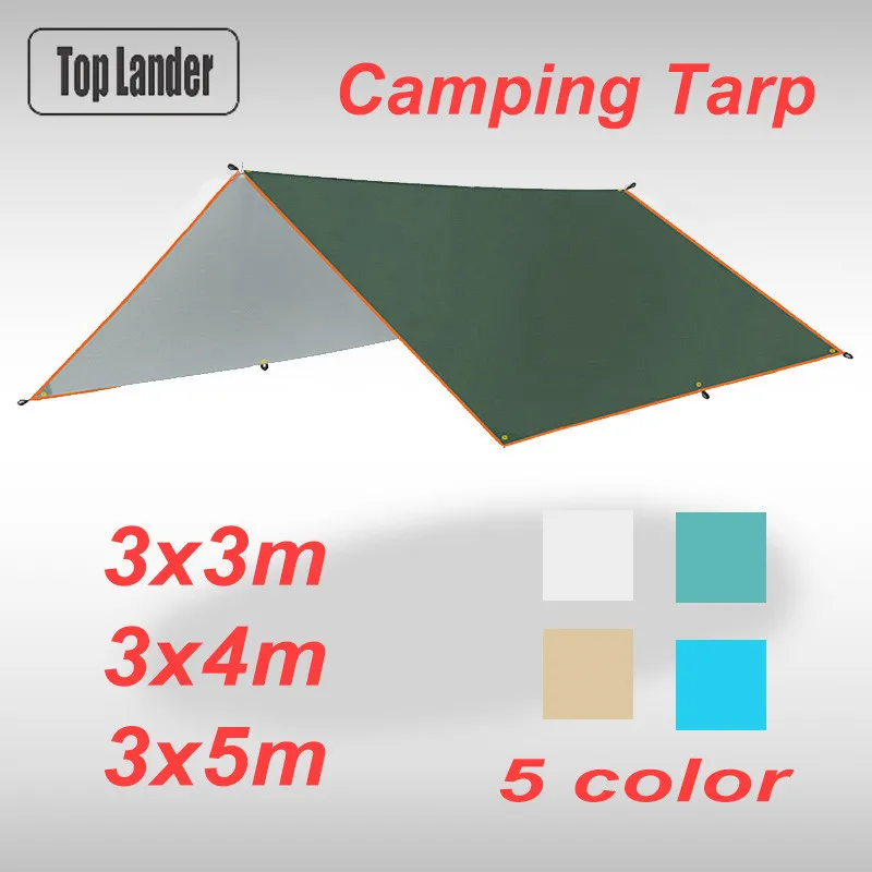 Outdoor Tourist Awning Tarp Waterproof Camping Tent Ultralight Canopy Hammock Beach Sunshade Shelter Flysheet Sun Shade Cover