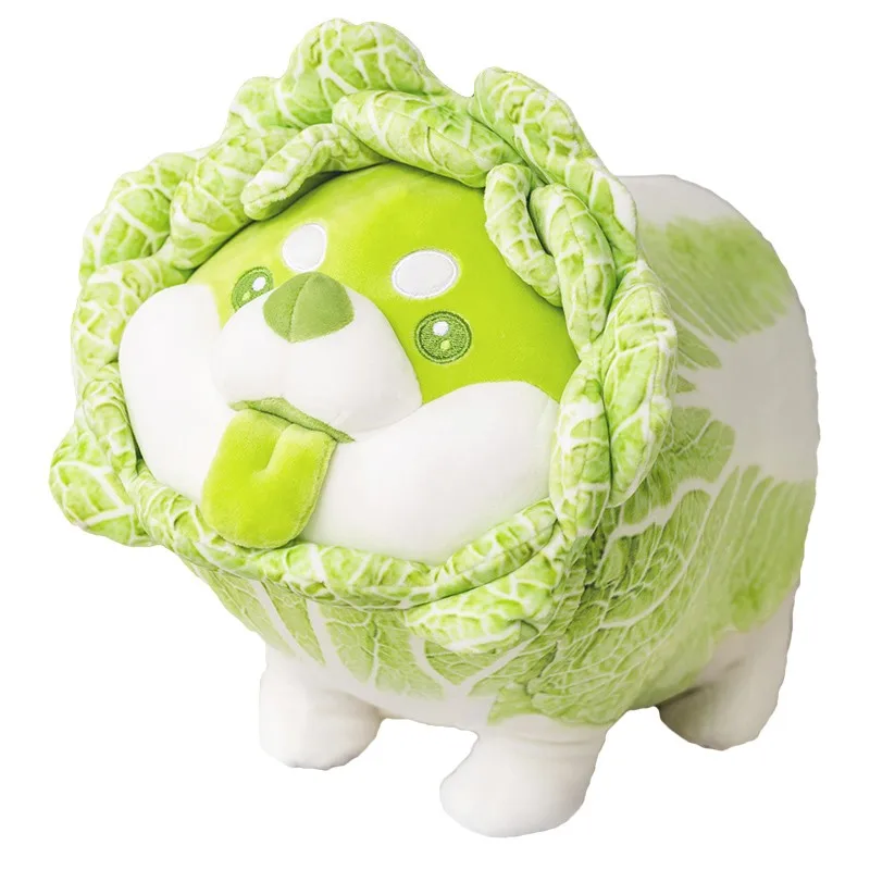 

Nice Lovely Vegetable Fairy Plush Toy Japanese Cabbage Dog Fluffy Stuffed Animals Soft Doll Shiba Inu Pillow Baby Kids Toys Gift