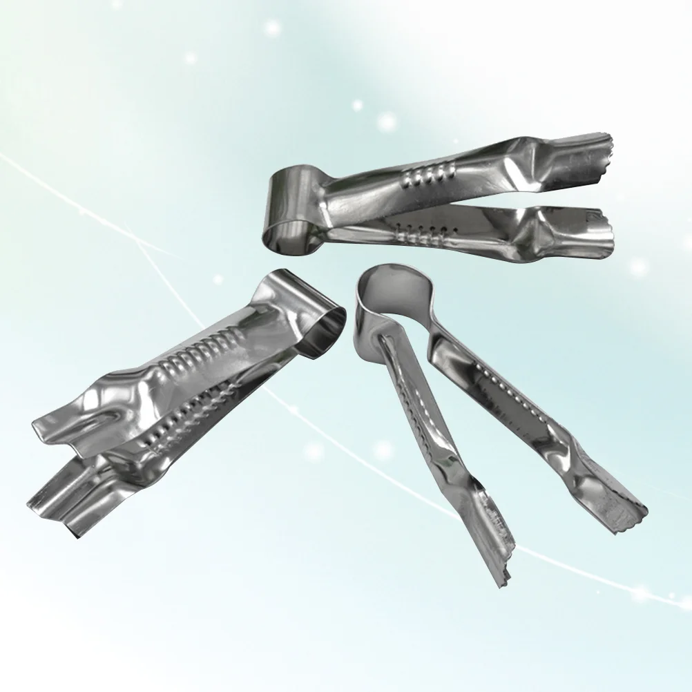 

3 Pcs Stainless Steel Cake Lace Clips Curve Fondant Clamp Crimper Cutter Decorating Mold DIY Baking Decorative Tool (Silver)