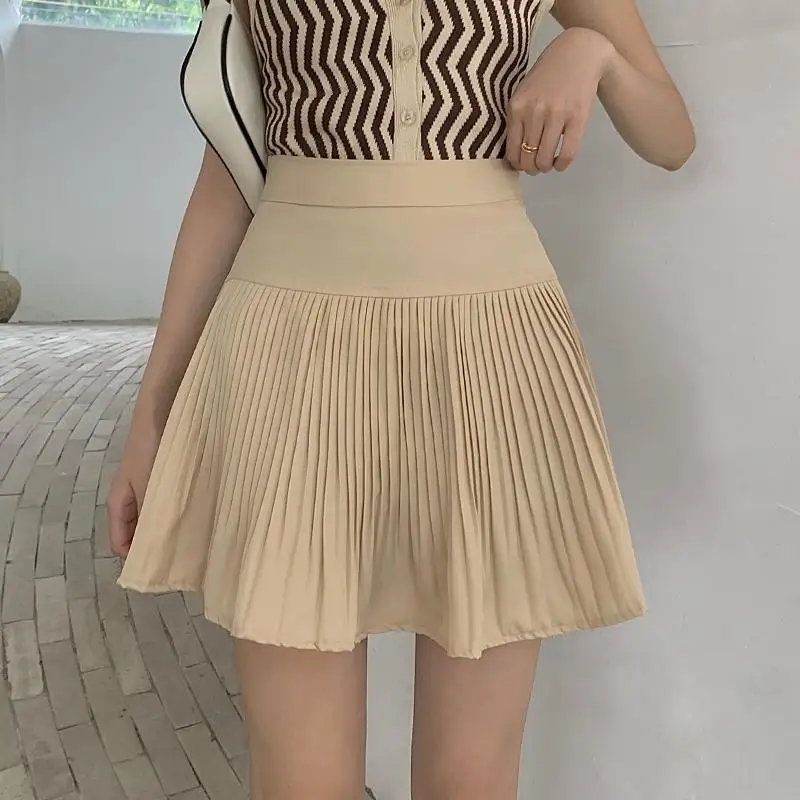 

Summer New Korean Style High Waist Sexy Pleated Short A-Line Girls Harajuku Vintage Y2K Streetwear Mini Lady E-Girls Chic Skirt
