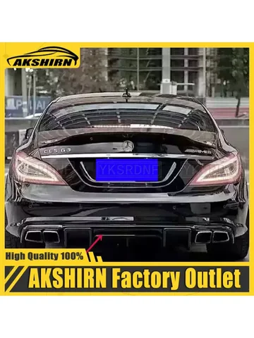 Для W218 R Стиль карбоновое волокно для Mearcedes Benz W218 CLS350 CLS63 диффузор, губа на задний бампер 2011-2016