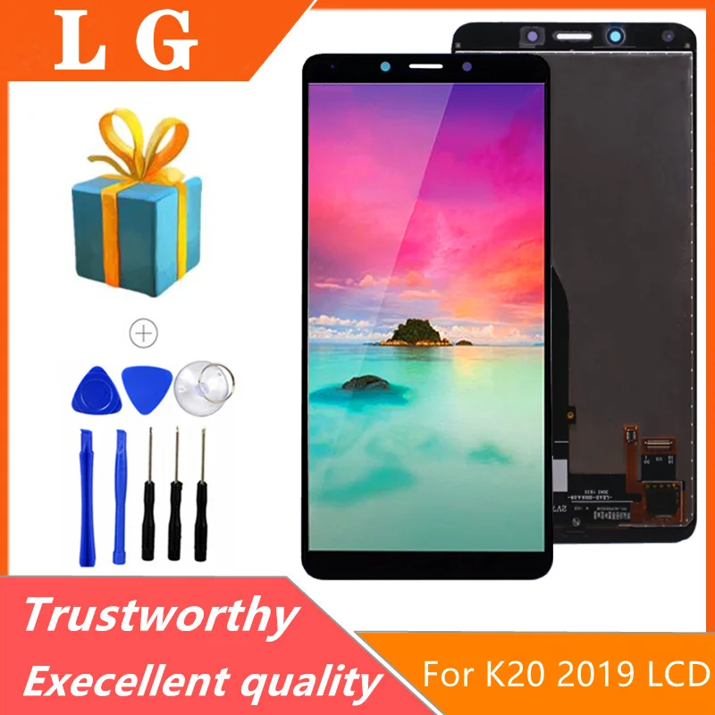 Original Frame Lcd for Lg K20 2019 Lcd Display Touch Screen Digitizer for Lg K8 Plus Lm-x120 Lmx120emw Screen