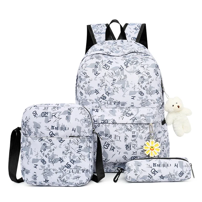 3 pcs/set  Children School Bags For Girls Kids School Backpcaks Princess Schoolbag University Backpack Mochilas Escolar Satchel