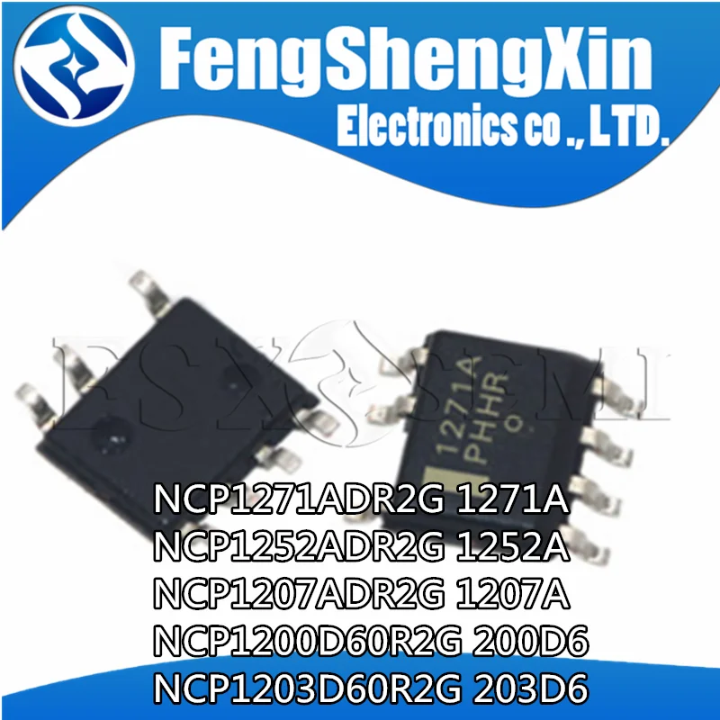 

10pcs NCP1271ADR2G 1271A NCP1252ADR2G 1252A NCP1207ADR2G 1207A NCP1200D60R2G 200D6 NCP1203D60R2G 203D6 power chip