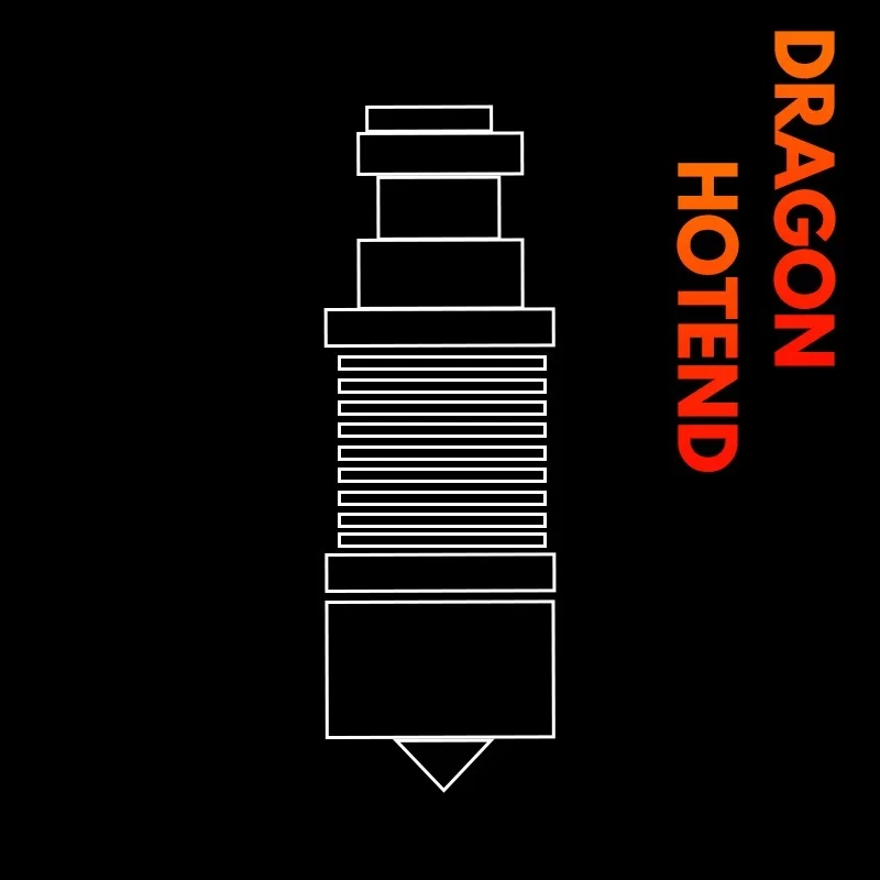 

NEW Dragon Hotend V2.0 Super Precision 3D Printer Extrusion Head for V6 Hotend for DDE DDB Direct drive Bowden