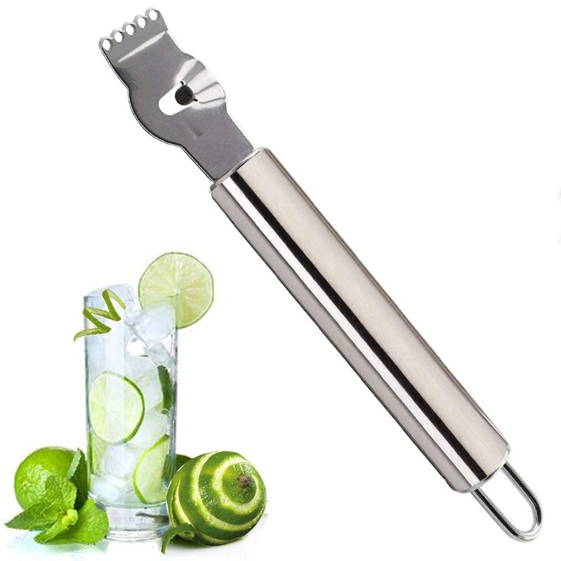 

Lemon Zester Grater Stainless Steel Lemon Grater Orange Peeler Citrus Fruit Grater Peeling Knife Kitchen Gadgets Bar Accessories