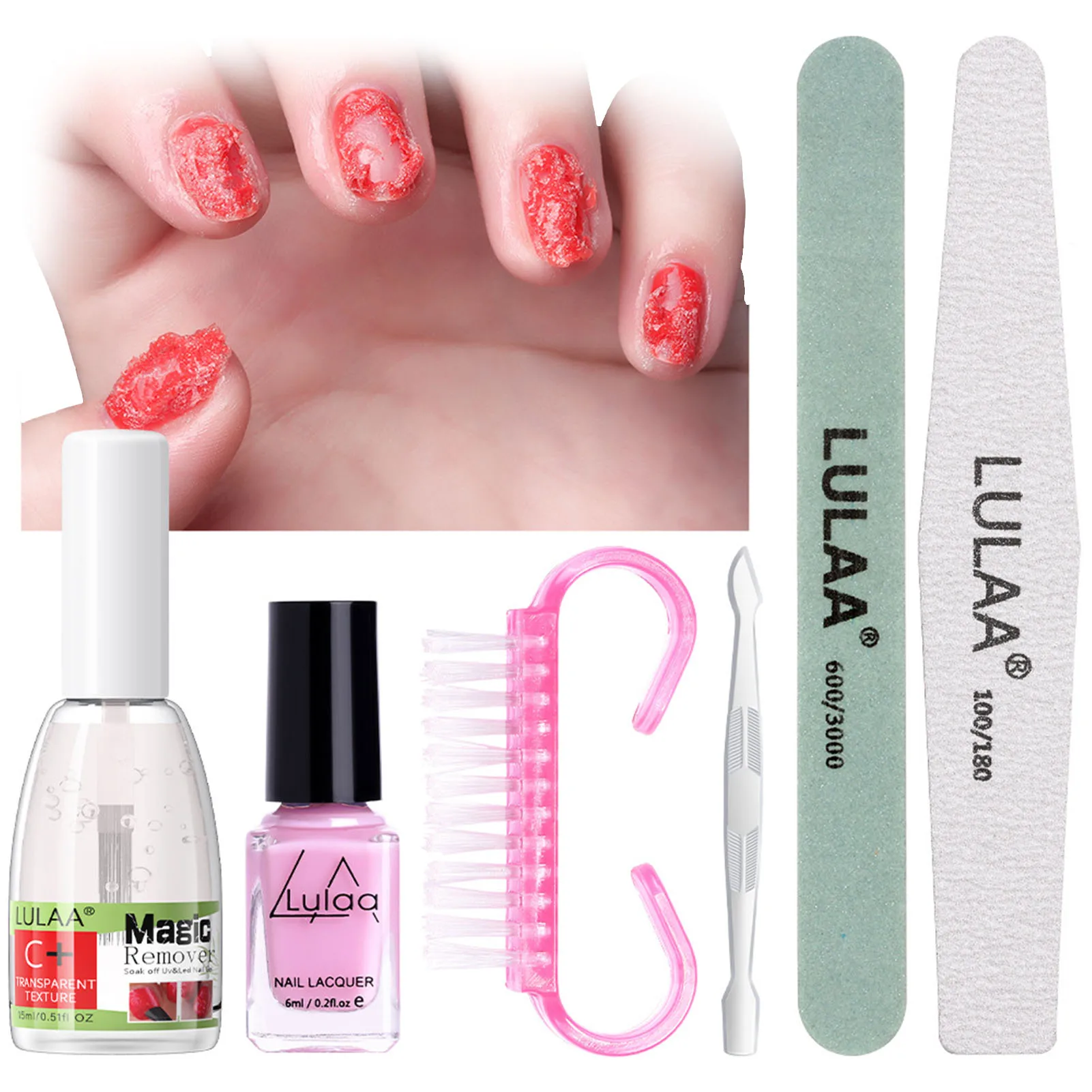 

Gel Polish Remover For Nails 15ml Gel Nail Polish Remover Kit Nail Remover Gel With Cuticle Pusher Peeler For Nail Polish
