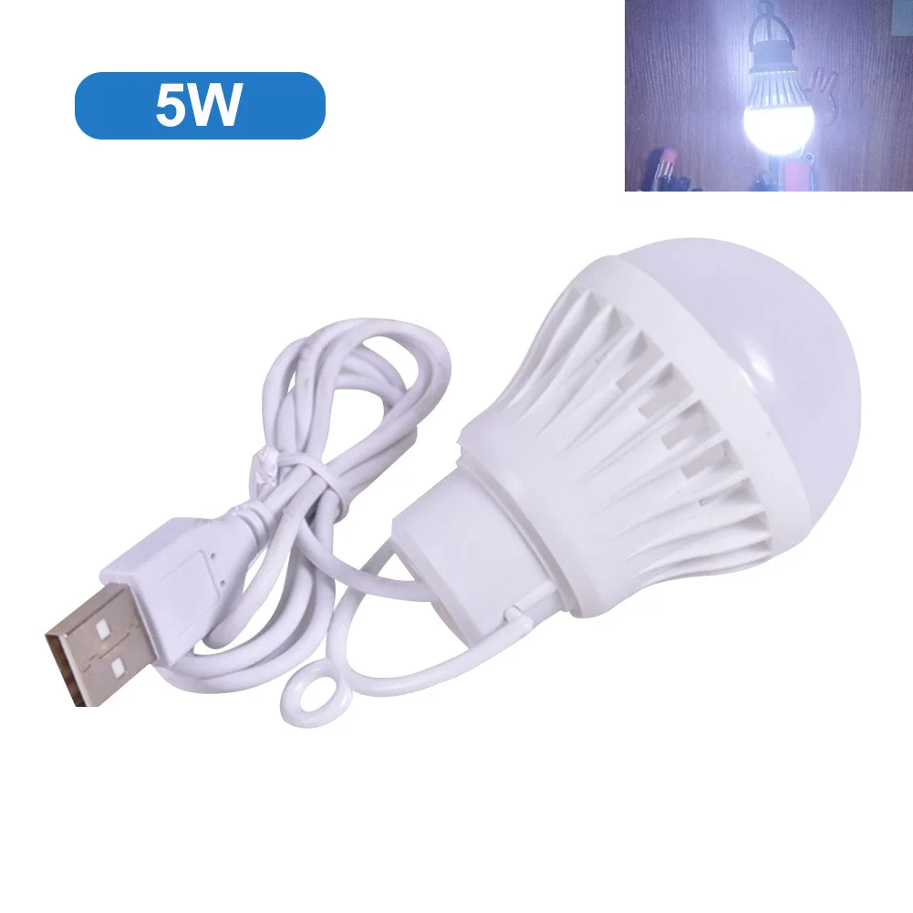 

Illumination Universal Low Voltage LED Bulb USB Interface Outdoor Camping Portable Night Light White Useful Simple Hiking