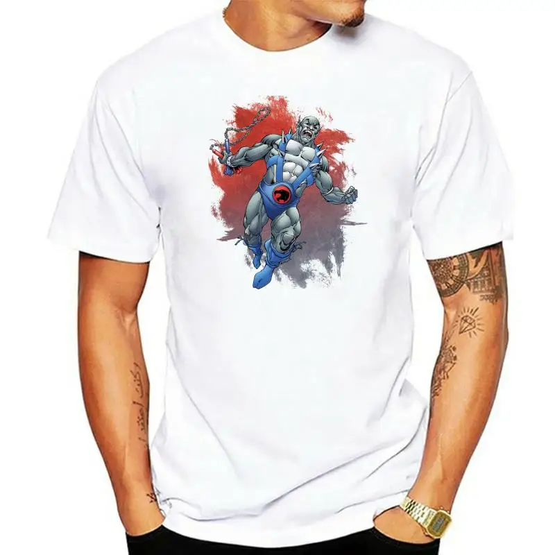 

Белая, изготовленная на заказ футболка Thundercat Panthro