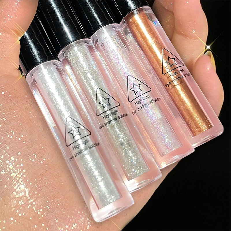 Жидкие тени для век, блестящие тени для век, перламутровая косметика ...