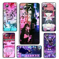 sad anime aesthetic senpai for huawei honor 60 se 50 30i 20 10i 10x 10 9x 9c 9a 8a x8 x7 lite pro black silicone phone case