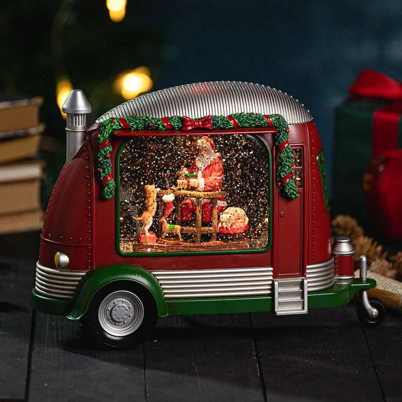 

Car Santa Christmas decorations music Box Music Box Music Box Crystal Ball Children's birthday gift dream snow ornaments 2024 23