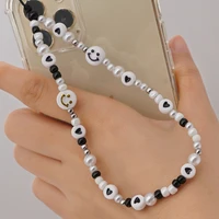 boho geometric colorful smile beads phone wrist chain for women girls phone strap lanyard strap cord bracelet jewelry new