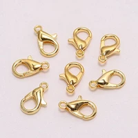 hot%ef%bc%8150pcs lobster hooks plated multipurpose diy bracelet necklace key ring lobster clasps jewelry findings