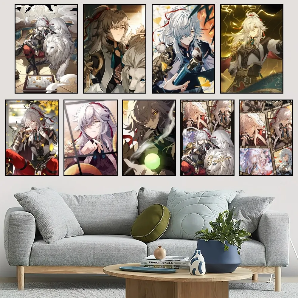 Honkai Star Rail Jing Yuan плакат домашний бар кофейня Декор эстетическое искусство