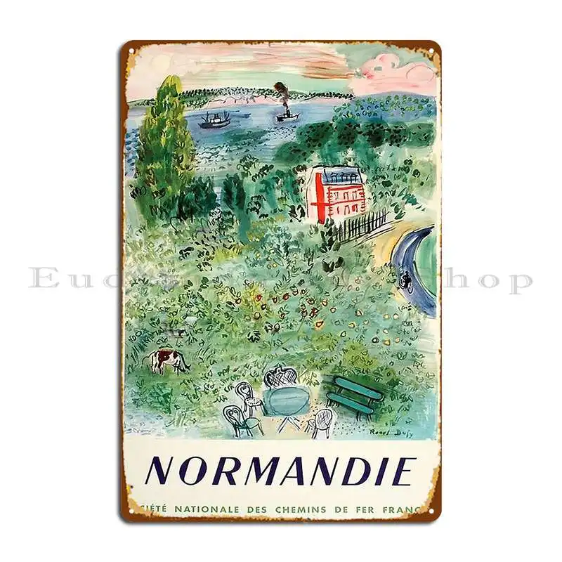 Девушка в красном платье Нормандия тогда и сейчас постер с металлической