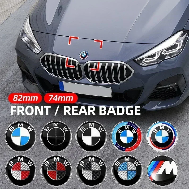1 шт. 74 мм 82 эмблема переднего капота автомобиля задний значок логотипа для BMW E87 E30
