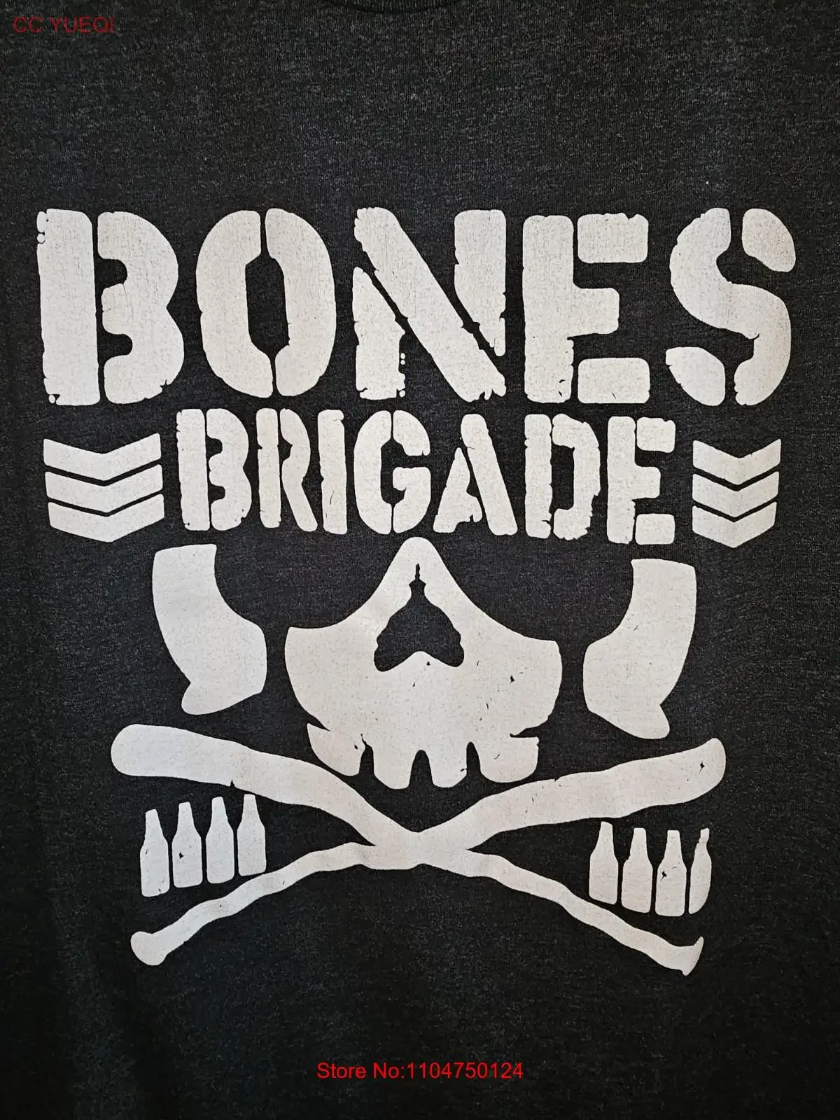 Фото Bones Brigade Скейтборд Ретро Возврат Средняя Мужская Черная Футболка с Логотипом винтажная Повседневная Уличная Одежда Мягкая Слегка Унисекс №1