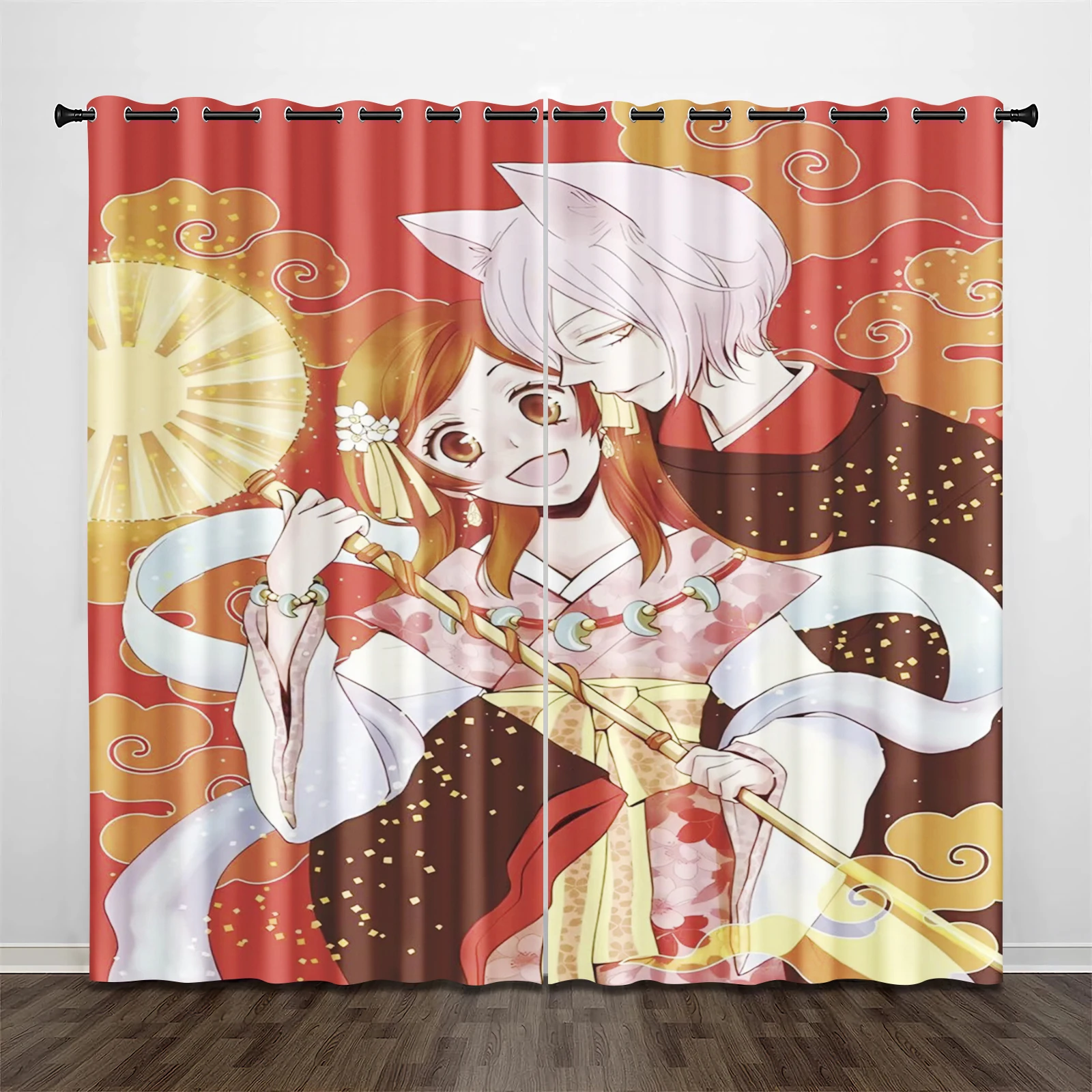 Kamisama Kiss Мультяшный занавес перегородка из лисы полиэфирный оттенок украшения