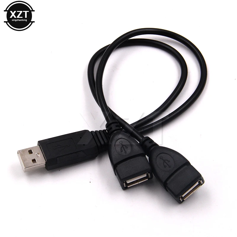 

USB 2.0 A Male To 2 Dual Female USB Y Splitter Transfer Data Hub Power Cord Adapter Charging Extension Cable For Hard Disks