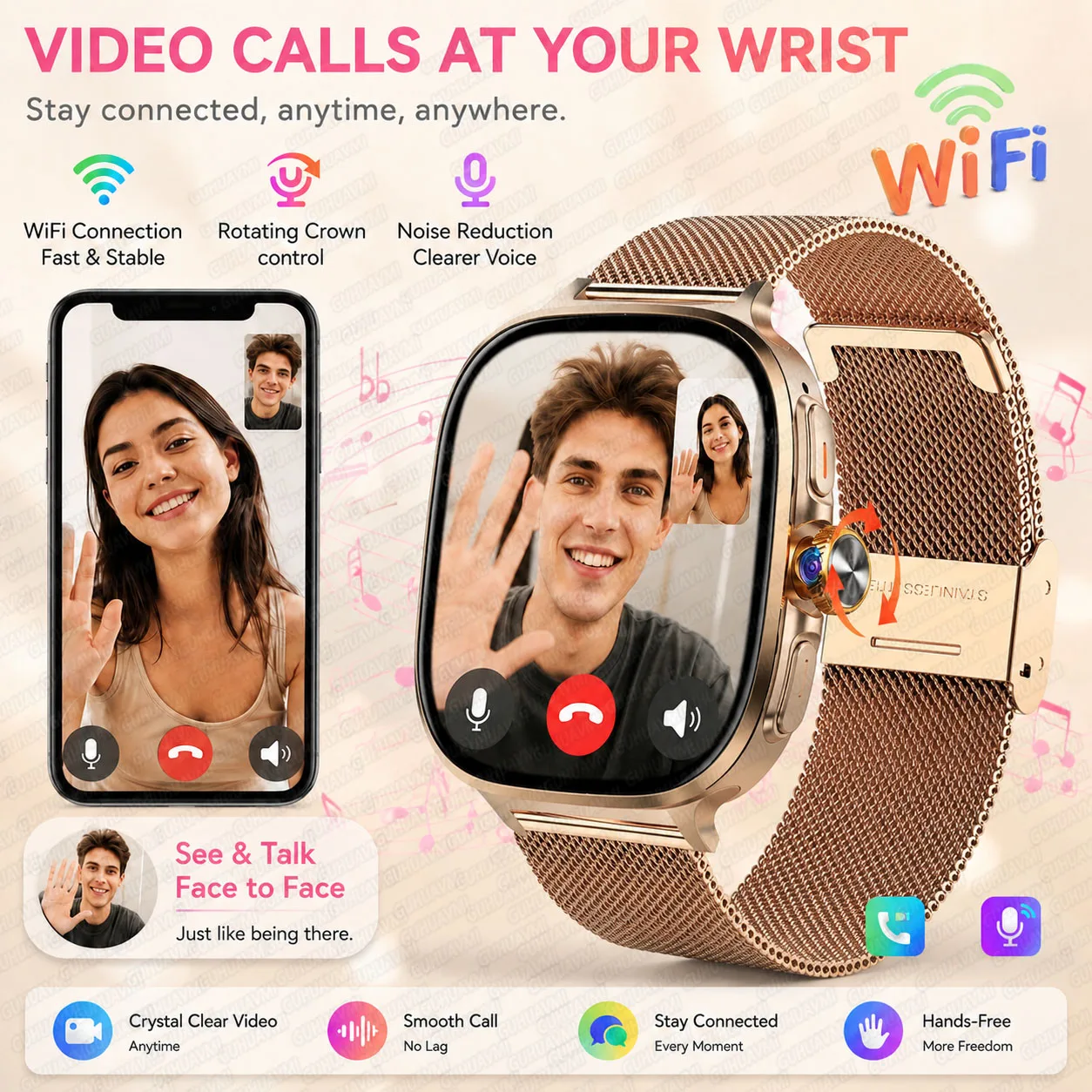 Фото Новые умные часы с SIM-картой 4G для женщин, вращающаяся камера, Wi-Fi, GPS-навигация, 2100 мАч, фитнес-трекер, MP3-плеер, NFC, часы для мужчин №4