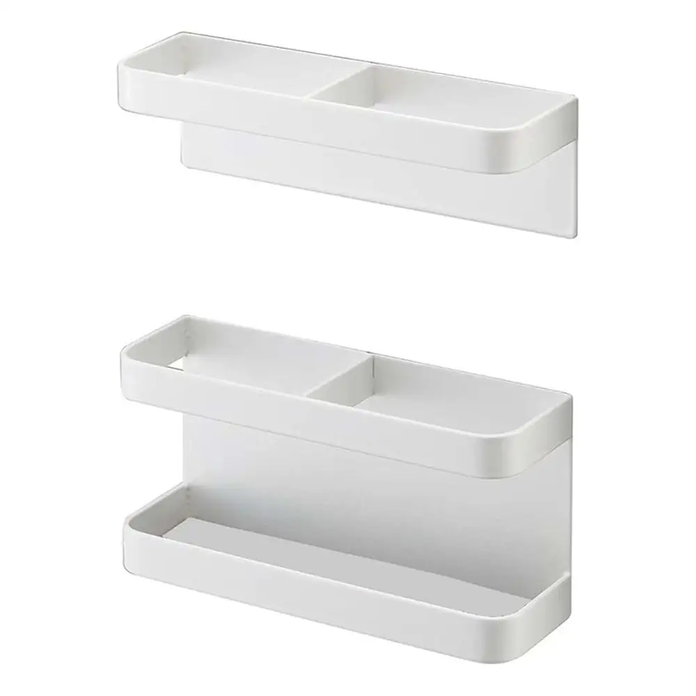 

Punch Free Finishing Rack Magnetic Suction Wall Mounted Wall Holder Metal Rack Draining Rack Storage Rack Shelf Household