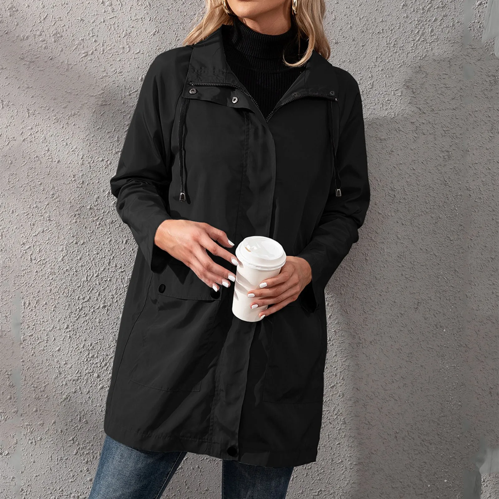 Женский повседневный плащ женская ветровка легкие ветрозащитные куртки от дождя
