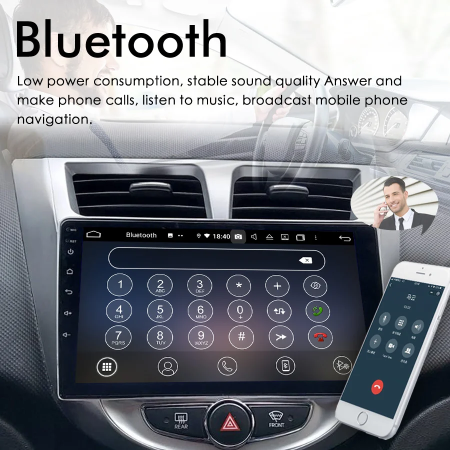 Автомагнитола 2DIN мультимедийный видеоплеер с сенсорным экраном 8 + 128 ГГц Android 12 GPS