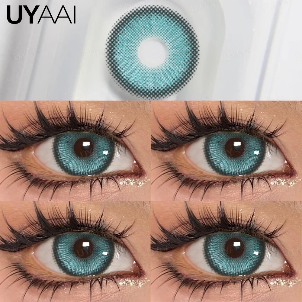 UYAAI ежедневные цветные контактные линзы для близорукости 1 день одноразовые