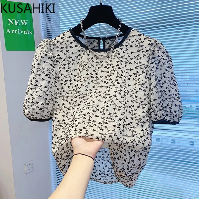 Новинка 2023 повседневная женская рубашка с цветочным рисунком Женский пуловер