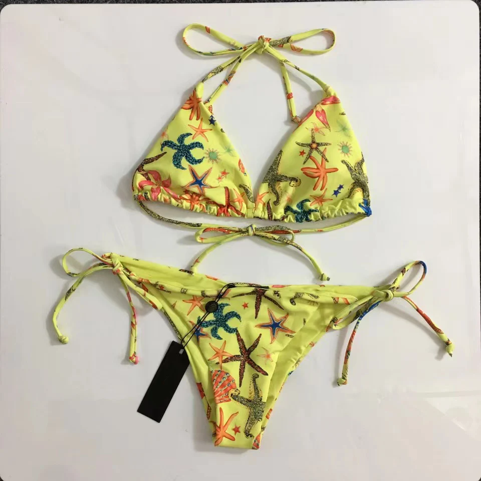 

2022 New Arrival Woman Split Swimsuit Bikini One Piece Lingerie Sexy Bikini Beach Swimwear Luxury Brand