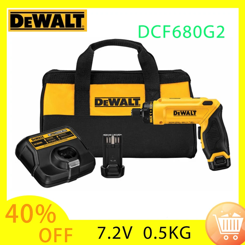 Миниатюрная электрическая отвертка DeWalt домашняя 7 2 В с двумя батареями складная