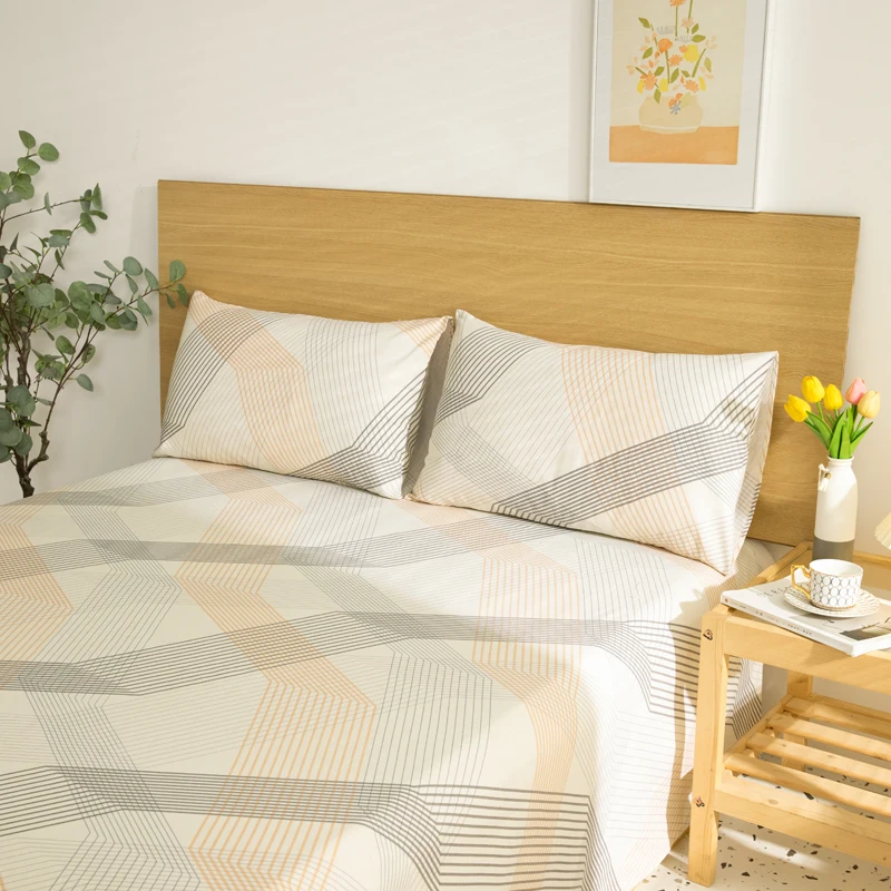 Thickened Old Coarse Cotton Bed Sheet Single Q Pillowcase 00 Student Dormitory Household Three-Piece...