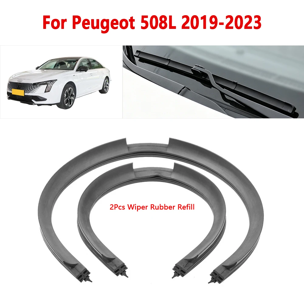 Фото Резиновая полоса для стеклоочистителя 17-26 дюймов для Peugeot 508L 2019-2023, сменная резиновая накладка для автомобильных дворников, 1 пара №1