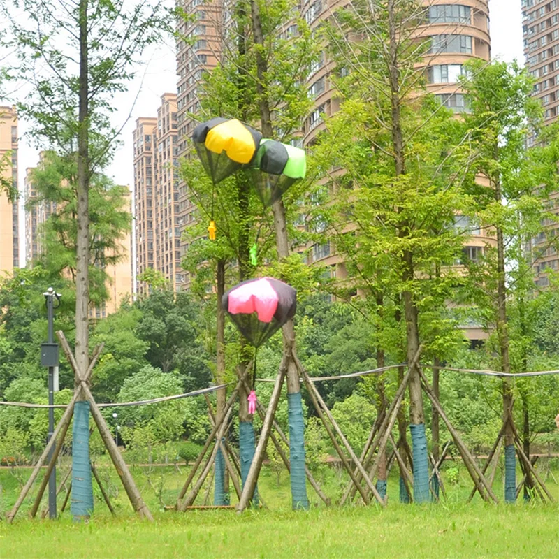 Детские уличные забавные игрушки ротационный парашют мини-солдат летающий