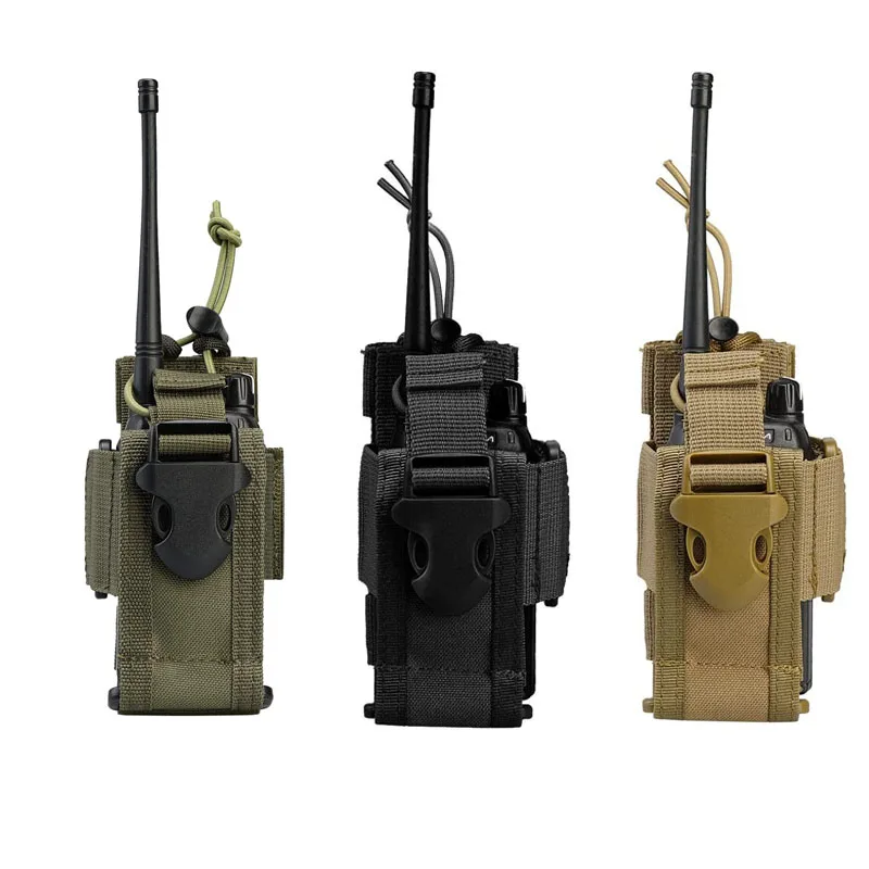 

Tactical Radio Holder Bag Molle Radio Pouch For Vest Universal Walkie Talkie Holster Radio Holder For Duty Belt Talkie Bag