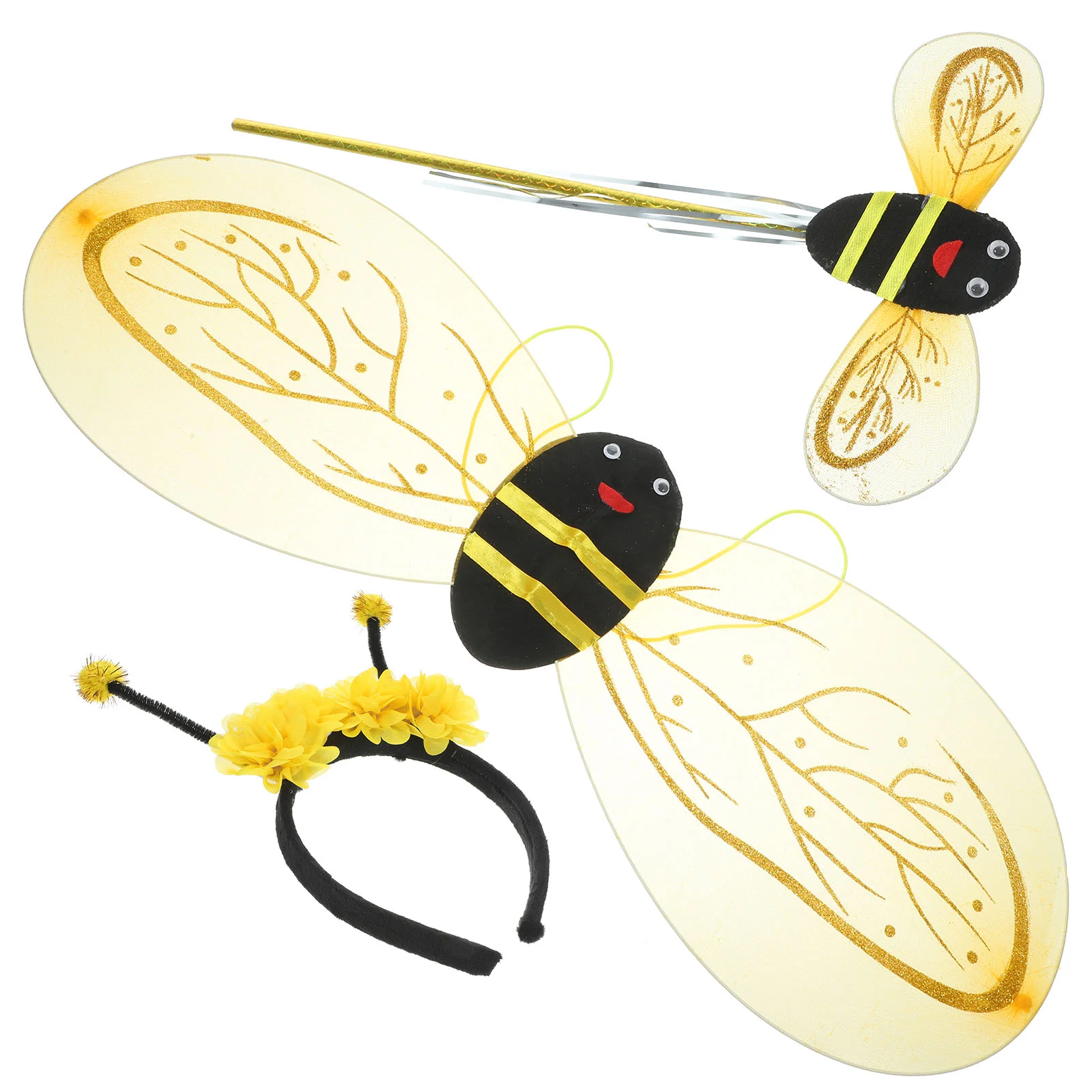 

Набор с крыльями пчелы, искусственная палочка, реквизит, костюм, детская повязка на голову, косплей для детей