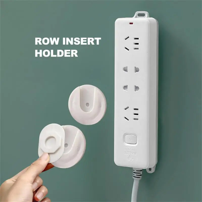 

Plug-in Holder Power Cord Head Finishing Bracket Debris Storage Rack Traceless Wall-mounted Plug Hook for Home Accessories