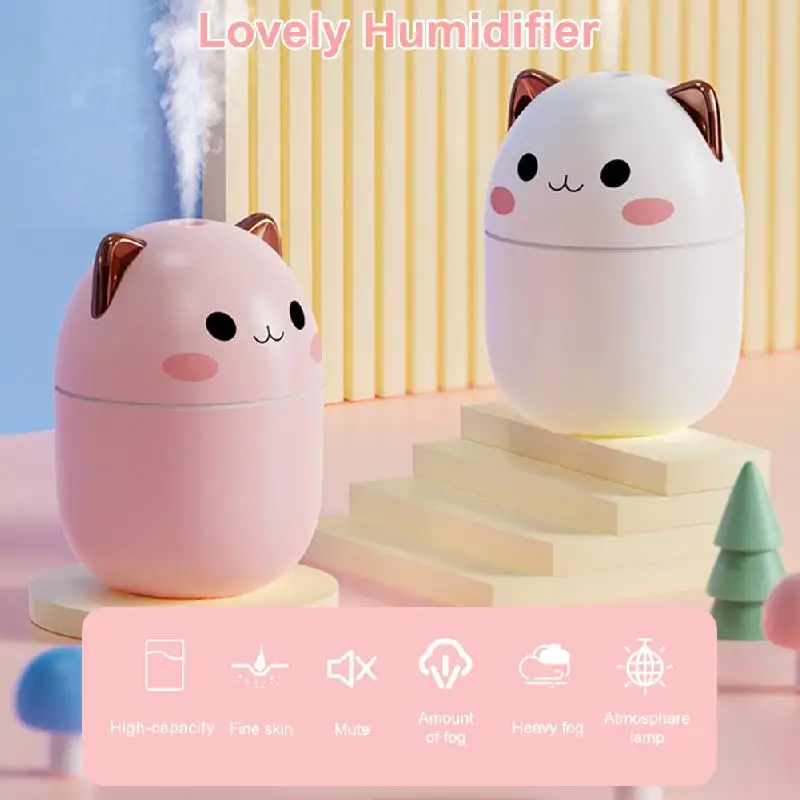 

Cute Kitten HumidifierCute air humidifier Aromatherapy humidifiers diffusers essential oil diffuser home Car Air Purifier Gift