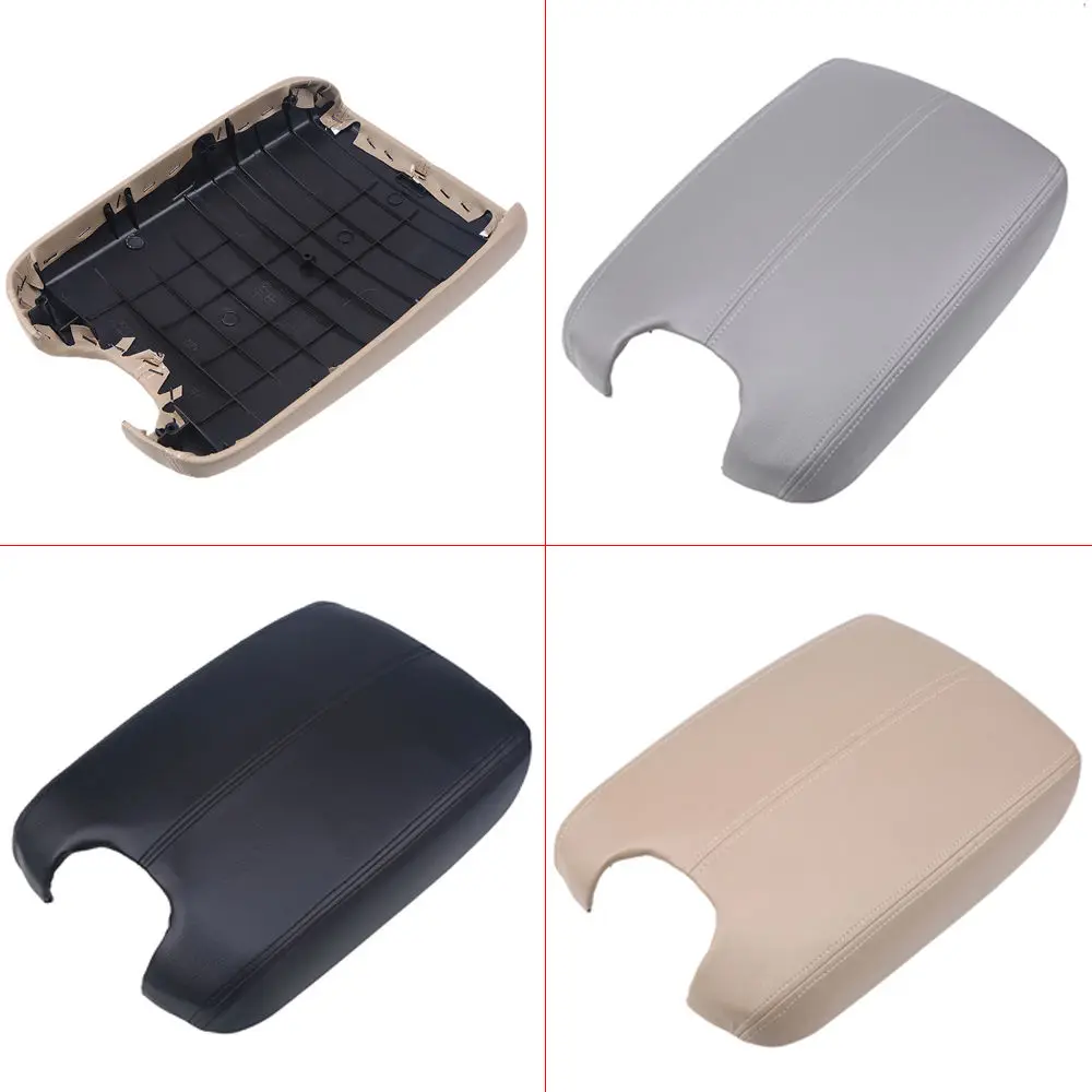 Черная/серая/бежевая кожаная крышка автомобильного подлокотника центральной