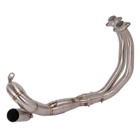 50 8mm for yamaha mt07 mt 07 until 2022 motorcycle modified accessories full exhaust system front link pipe removable roundabout