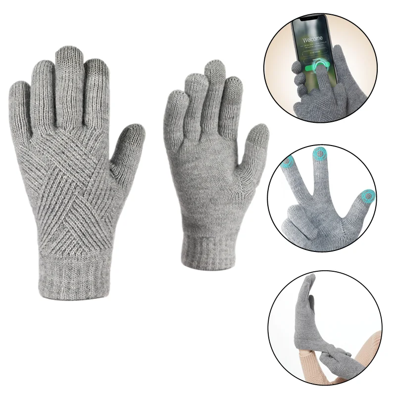 

Men Women Winter Gloves Warm Thermal Fleece Gloves Antislip Touch Screen Outdoor Sports Running Ski Snowboard Gloves