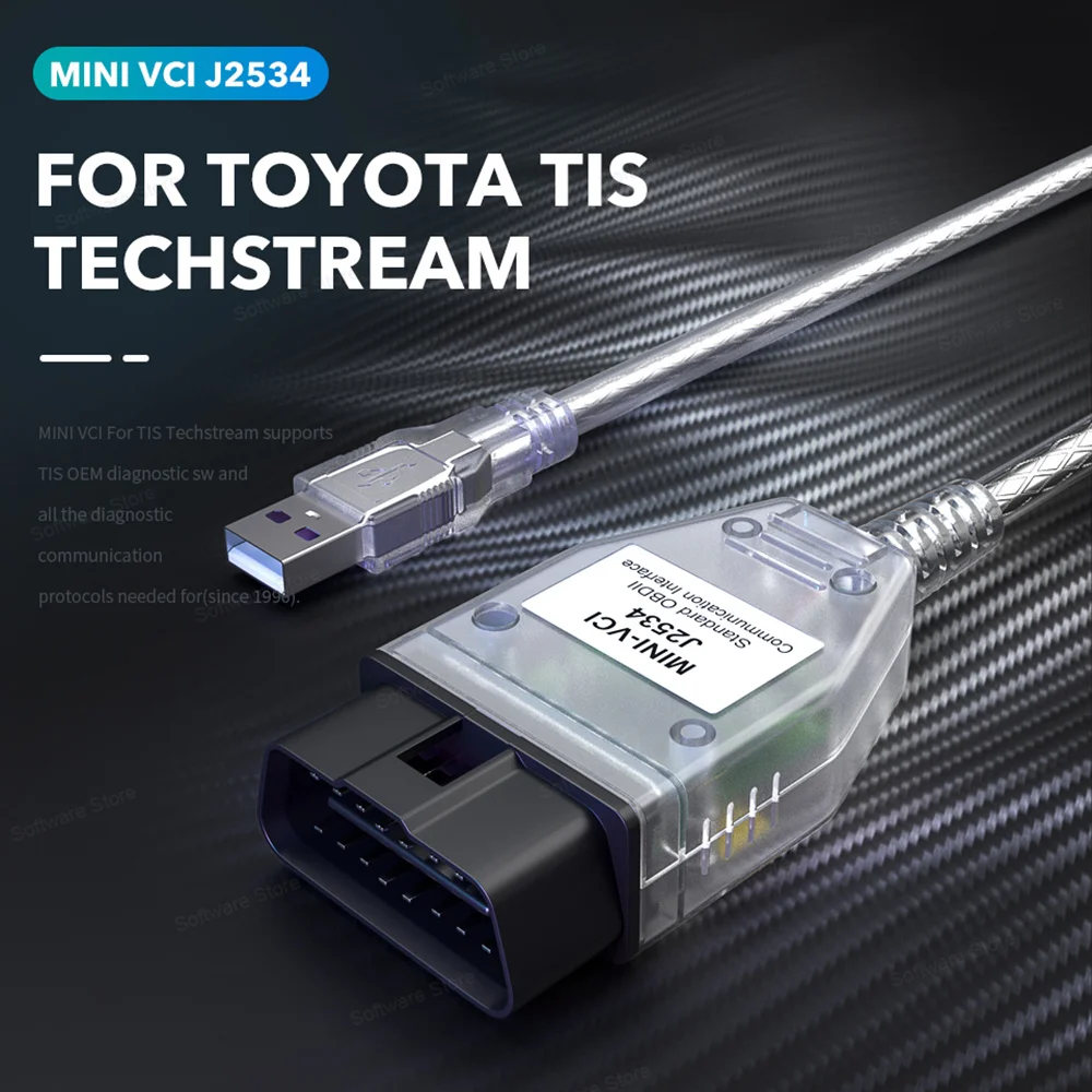 Мини VCI J2534 для Toyota TIS OEM диагностическое программное обеспечение Techstream V16.20.023
