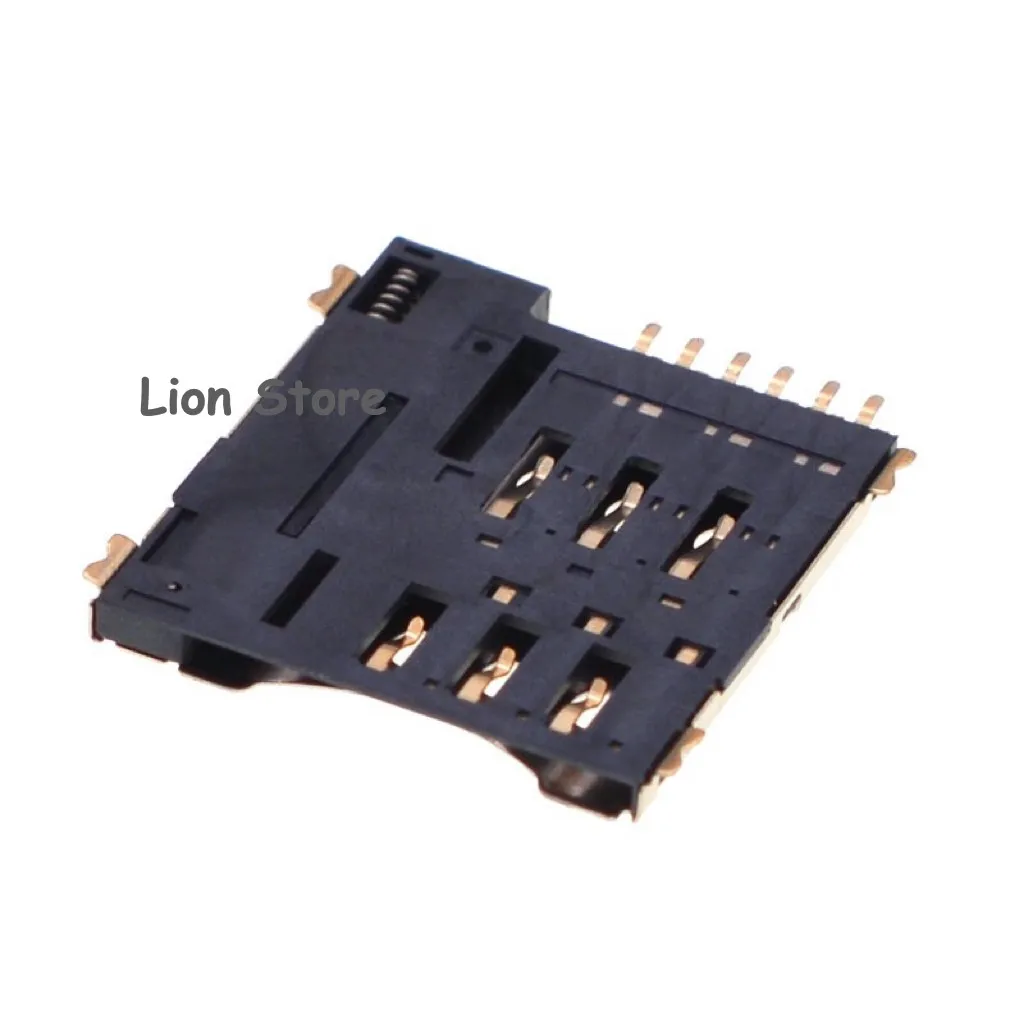 10 шт./партия позолоченные держатели для SIM-карт 6 + 1P