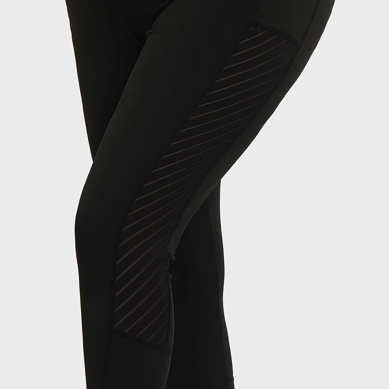 LUOYIYANG Stripe Hollow Plus Size Women's Leggings Push Up Sports Pocket Yoga Pants Gym Fitness Workout Clothing 2023 L-4XL