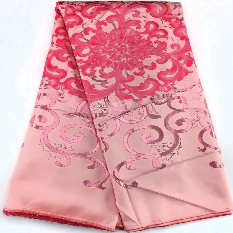 Новинка 2023 блестящая жаккардовая кружевная ткань 5 ярдов Дубайский дизайн