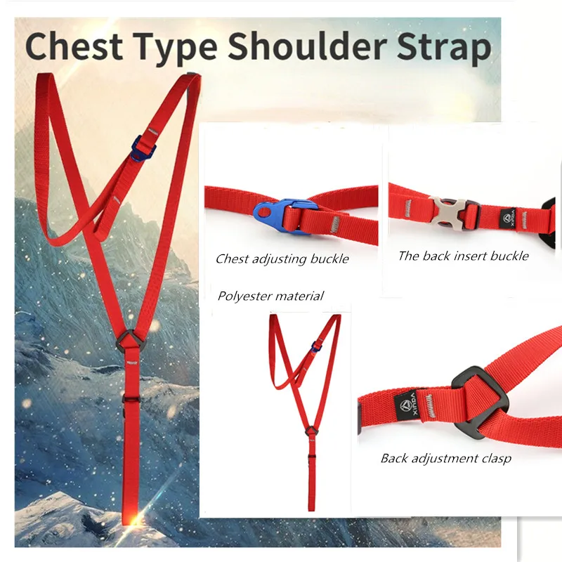 

Rock Climbing Chest Ascender Shoulder Strap Adjustable Safety Harness Sling Tree Arborist Caving Mountaineering Equipment