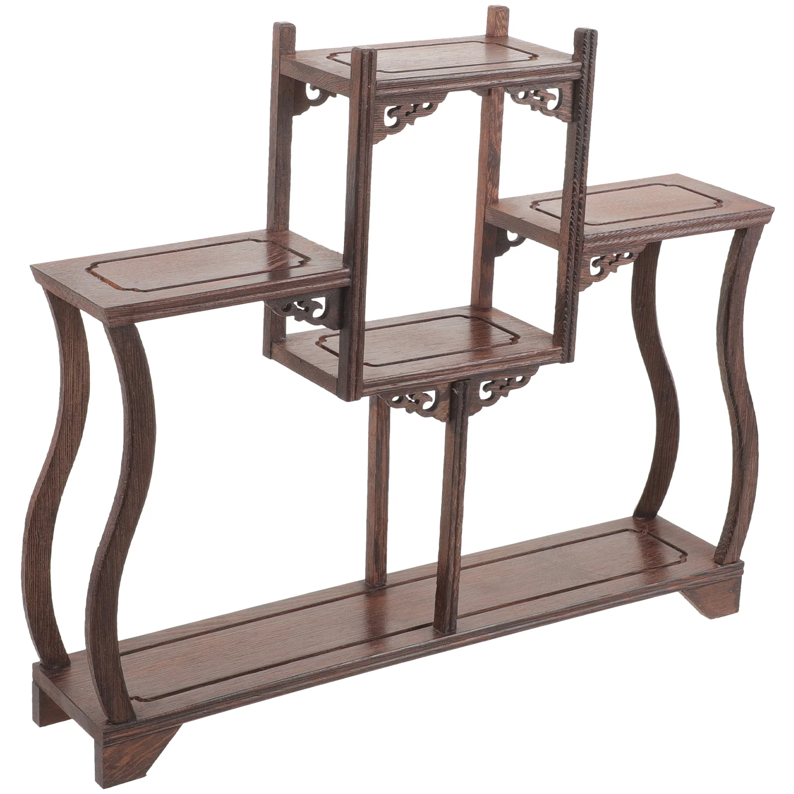 

Wood Base Teapot Stand Vase Statue Wooden Table Display Figurine Planter Risers